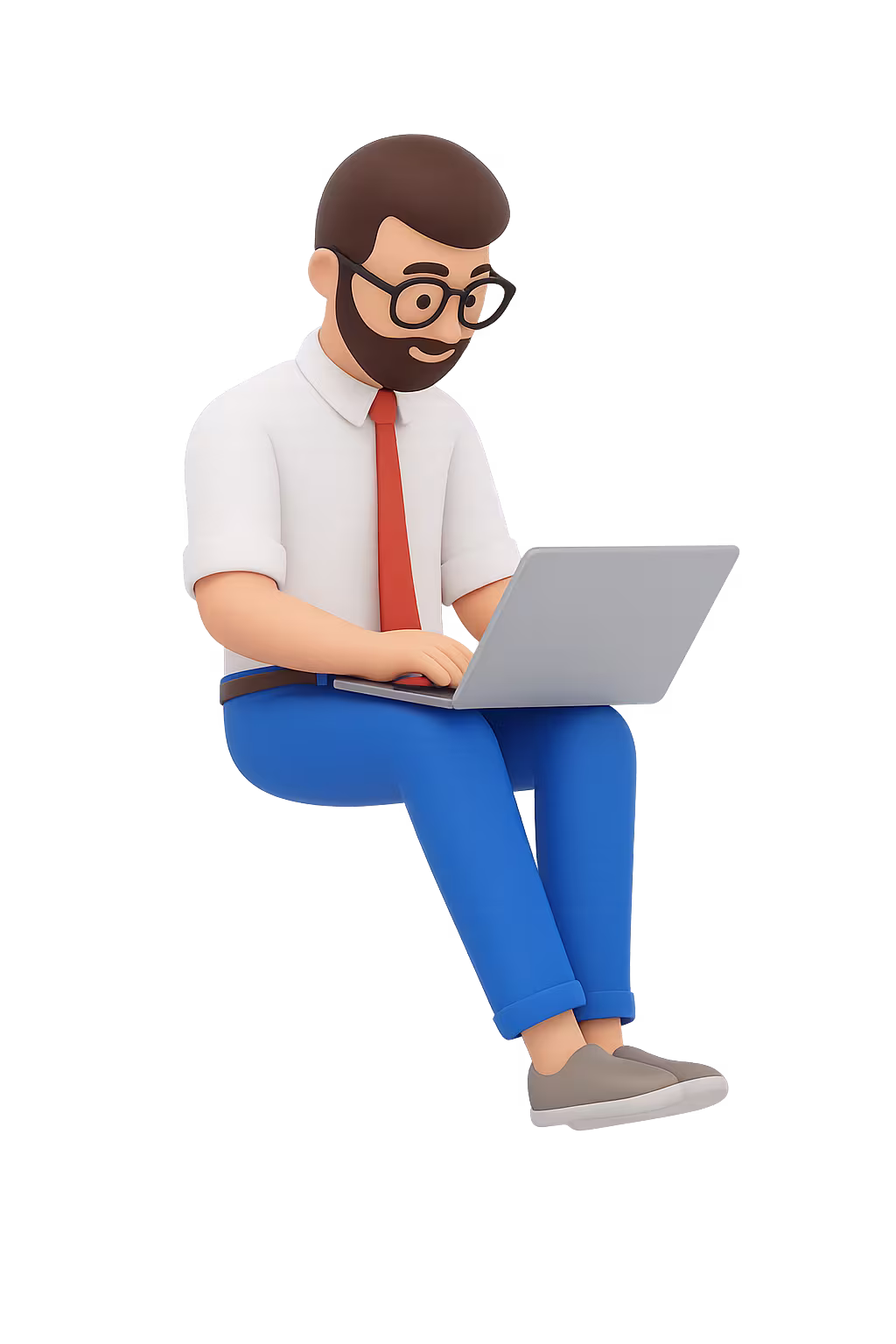 Person working on a laptop